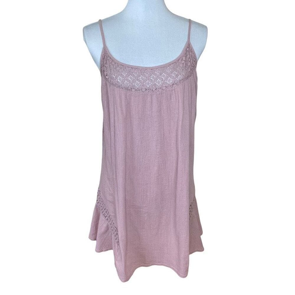 Ripcurl Dreamscape Tank Dress Beach Cover Up Dusty Rose Pink Size Large